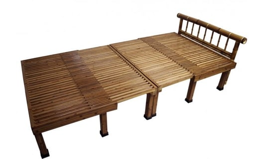 竹家具専門店【梅里竹芸】ベンチベッド＜19-8a＞