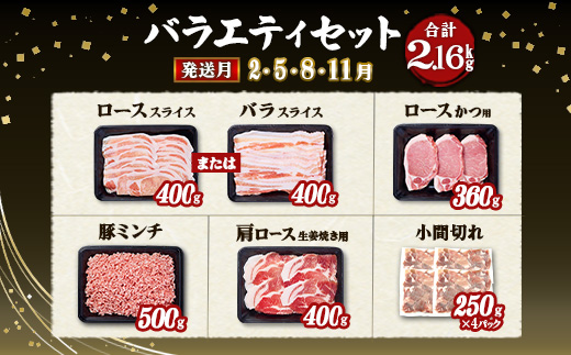 【3ヶ月定期便】宮崎県産 いもこ豚 月替わり定期便 6.36kg 3回 毎月 お楽しみ 満喫 満足 堪能 セット しゃぶしゃぶ 切り落とし 小分け 真空パック 豚 豚バラ ロース 肩ロース スライス 小間切れ 豚丼 しょうが焼き 国産 九州産 宮崎 ブランド 冷凍 送料無料