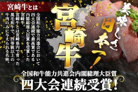 ＜宮崎牛ロースステーキ 2枚(総量500g)、宮崎牛ヒレステーキ3枚(総量450g)＞国産 九州産【MI071-my】【ミヤチク】