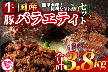 ＜簡単お肉おかず小分けバラエティーセット（牛・豚） 総量約3.8kg＞《国産》【MI272-hr】【肉の豊楽】