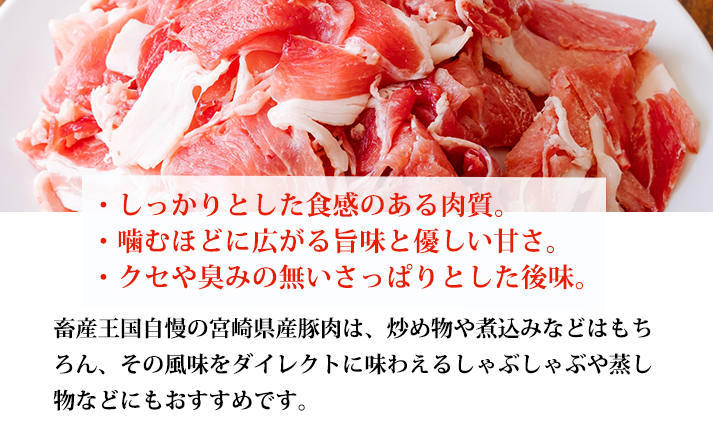 高原育ちの宮崎県産豚肉切り落とし＆ミンチ3kg おいしさ満喫 アレンジ色々 [夕食 お弁当 一人暮らし 万能食材 生姜焼き しゃぶしゃぶ ハンバーグ 餃子 肉巻き ミートソース 麻婆豆腐]　TF0766-P00070