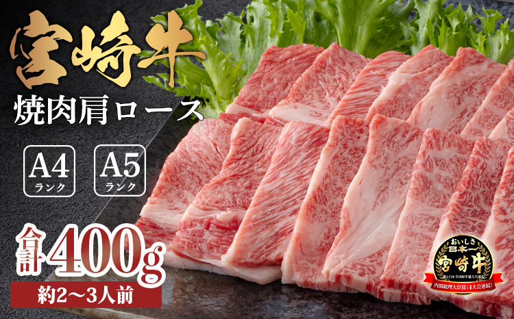 宮崎牛焼肉（肩ロース）約400g　 TF0572-P00012