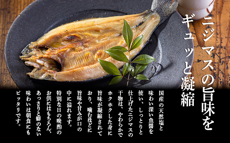 ニジマスの干物《奥霧島の山河の恵み》国産の天然塩と魚醤で味付けた川魚「虹鱒」の開き [焼き魚 干し魚 無添加 ひもの 奥霧島ドライレインボートラウト] TF0791-P00045