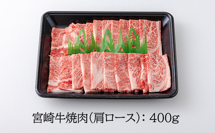 宮崎牛焼肉（肩ロース）約400g　 TF0572-P00012