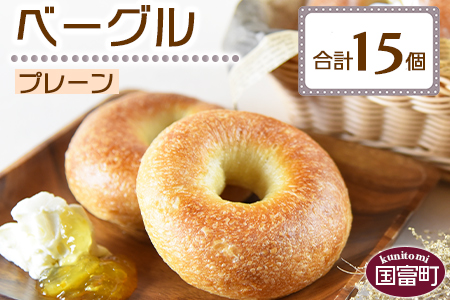 ＜宮崎県 ベーグル（プレーン）15個＞翌月末迄に順次出荷