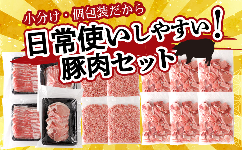 ＜宮崎県国富町産 豚肉バラエティセット 合計4.5kg＞入金確認後、翌月末迄に順次出荷【バラエティーセット お肉 ぶた肉 小分けパック 真空パック ロース とんかつ トンカツ しゃぶしゃぶ用 小間切れ 豚こま ひき肉 挽肉 普段使い 普段の料理 精肉 】
