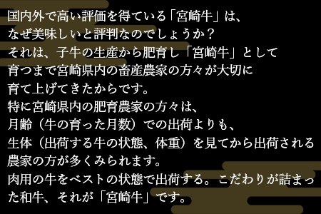 ＜3か月定期便 宮崎牛お楽しみセット＞翌月末迄に第一回目発送