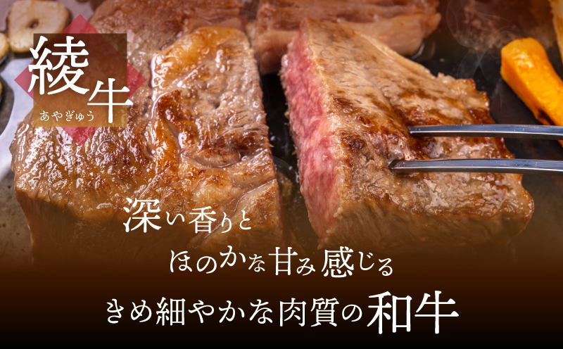 A4A5等級 黒毛和牛 霜降り  綾牛ロースステーキ（４００ｇ） 赤身 とろける_A0013-018