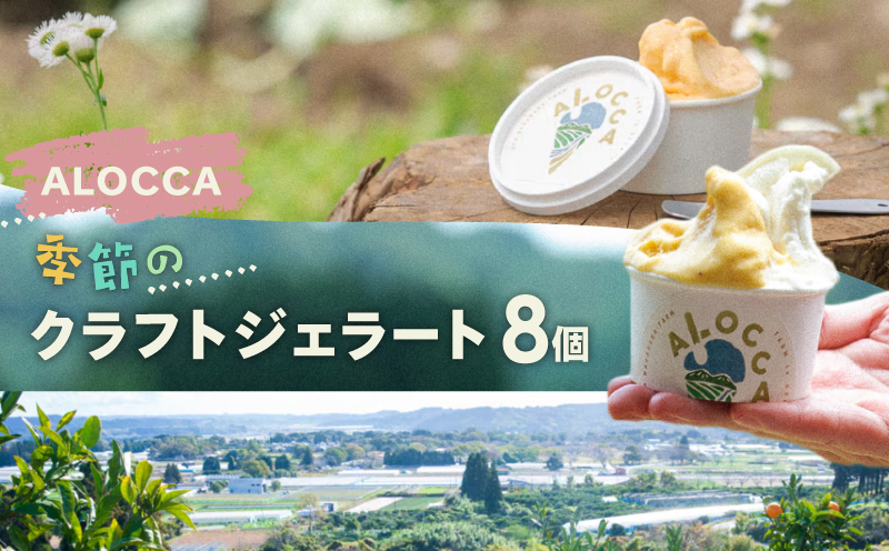 日時指定可能◎オーガニックタウン綾町から届く、季節のクラフトジェラート〈８個セット〉