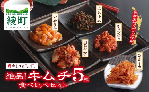 【キムチのシオン】絶品！キムチ 5種 食べ比べセット_A0112-001
