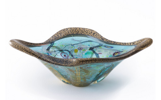 金・プラチナ象嵌「光琳」1983J.CAVIAR　BOWL 皇煌（こうおう）【カラー：グリーン】_A0092-003