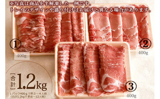 ＜宮崎県産ブランド豚しゃぶしゃぶ三昧セット1.2kg＋ポン酢＞3か月以内に順次出荷