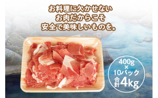 ＜【8月発送】宮崎県産豚こま4kg＋タレセット＞