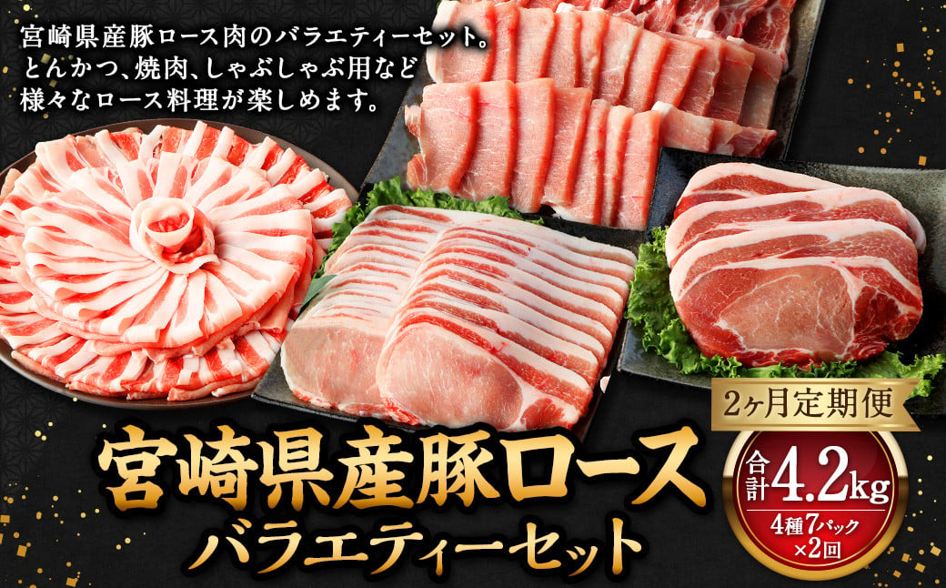 【2ヶ月定期便】＜宮崎県産豚セット（計2.1kg×2回）＞ 【2025年3月より順次発送】 豚肉 お肉 肉