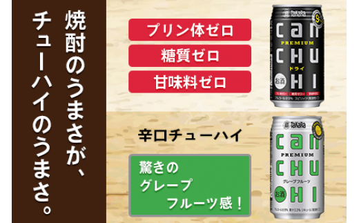 ＜タカラcanチューハイ「ドライ」「グレープフルーツ」350ml×各24本(合計48本)＞翌月末迄に順次出荷