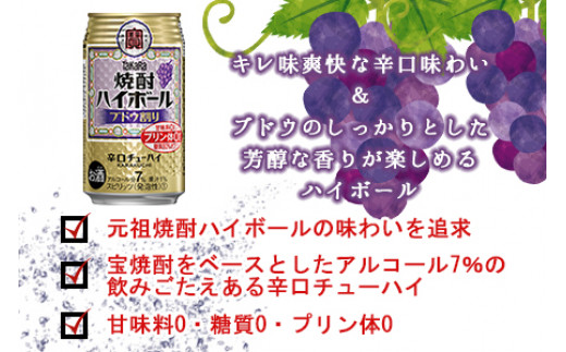 ＜宝 焼酎ハイボール ブドウ割り350ml×24本＞翌月末迄に順次出荷