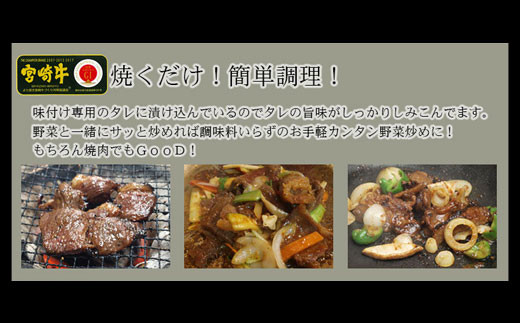 ＜宮崎牛絶品味付け焼肉500g＞3か月以内に順次出荷