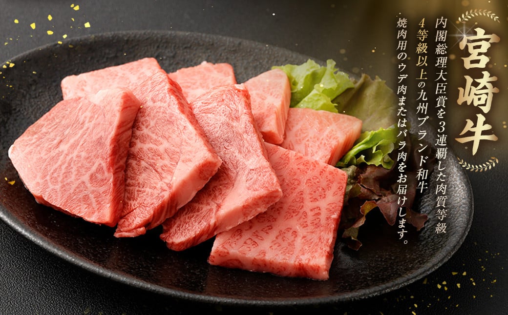 ＜≪肉質等級4等級以上≫宮崎牛ウデ・バラ焼肉セット（600g）＞入金確認後、翌月末までに順次出荷 宮崎牛 牛肉 肉 お肉 黒毛和牛 ブランド肉 ウデ バラ 赤身 新鮮 焼き肉 焼肉 冷凍 国産