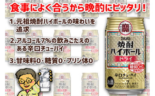 ＜TaKaRa焼酎ハイボール「ドライ」350ml×24本＞翌月末迄に順次出荷