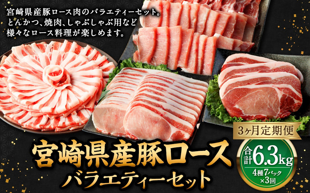 【3ヶ月定期便】＜宮崎県産豚セット（計2.1kg×3回）＞ 【2025年3月より順次発送】 豚肉 お肉 肉