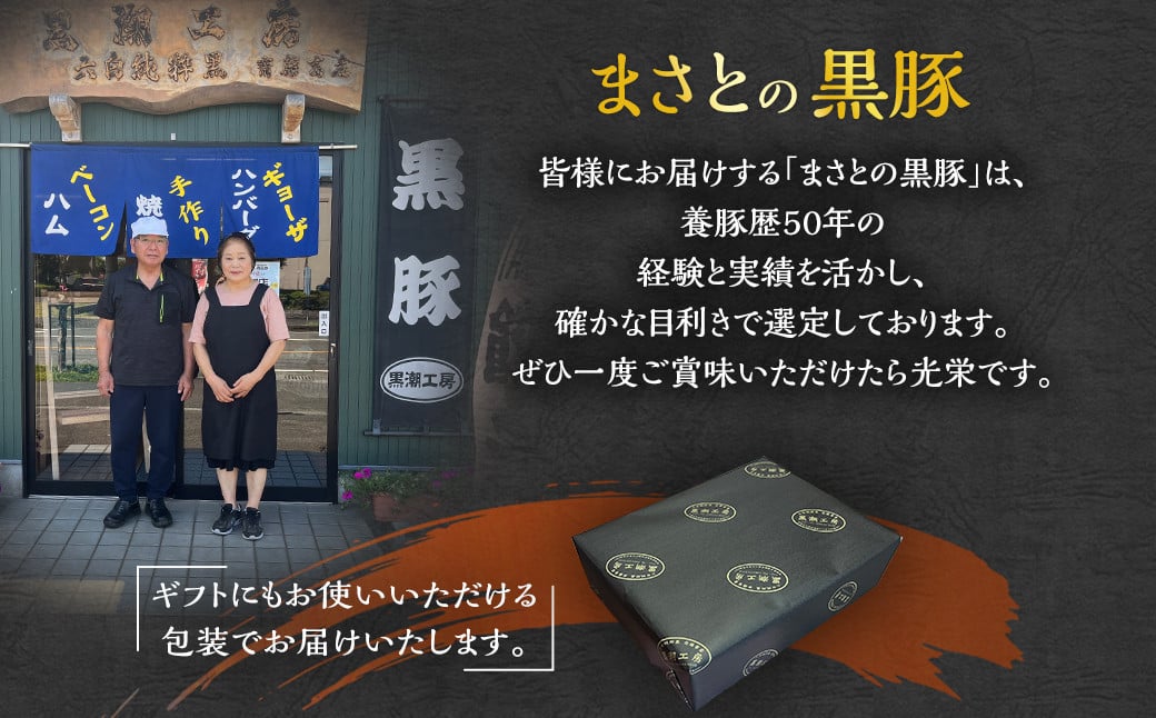 【12月8日までの入金確認で年内発送】＜まさとの黒豚加工品セット＞翌々月末迄に順次出荷