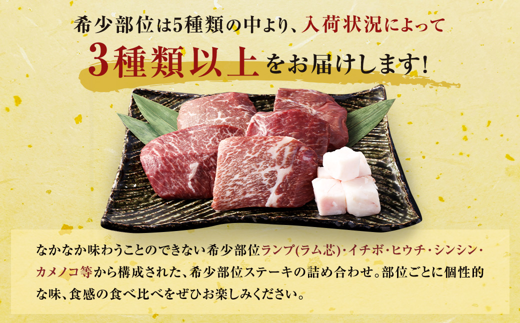 【12月1日までの入金確認で年内発送】＜宮崎県産黒毛和牛　究極の希少部位　赤身ステーキ150g×5パック（牛脂×5）＞翌月末迄に順次出荷