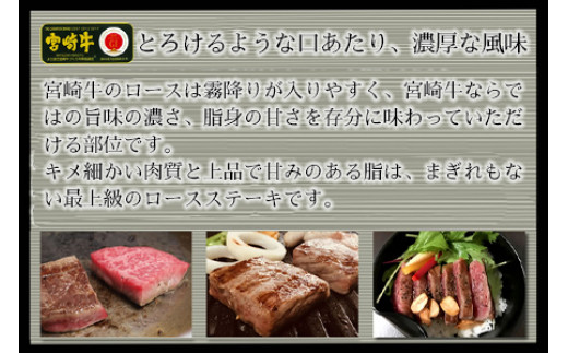 ＜宮崎牛ロースステーキ100g×2枚＞3か月以内に順次出荷