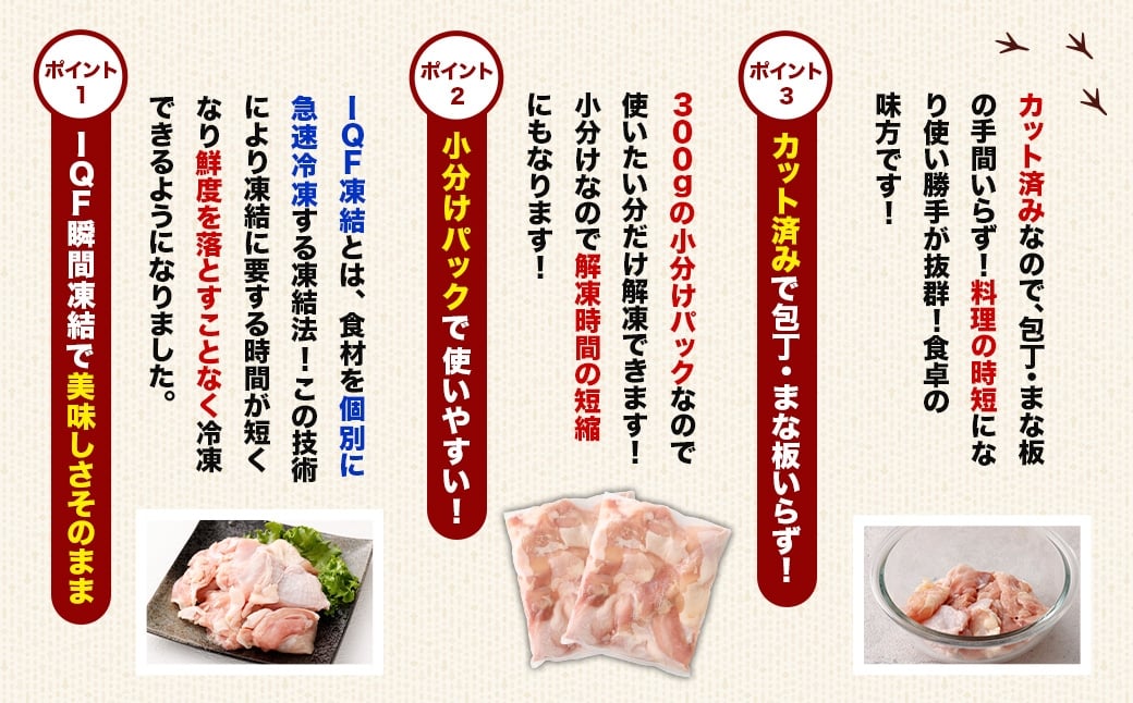 ＜鶏もも肉 300g×12パック 計3.6kg＞翌月末迄に順次出荷  鶏肉 お肉 モモ肉 小分けパック 冷凍