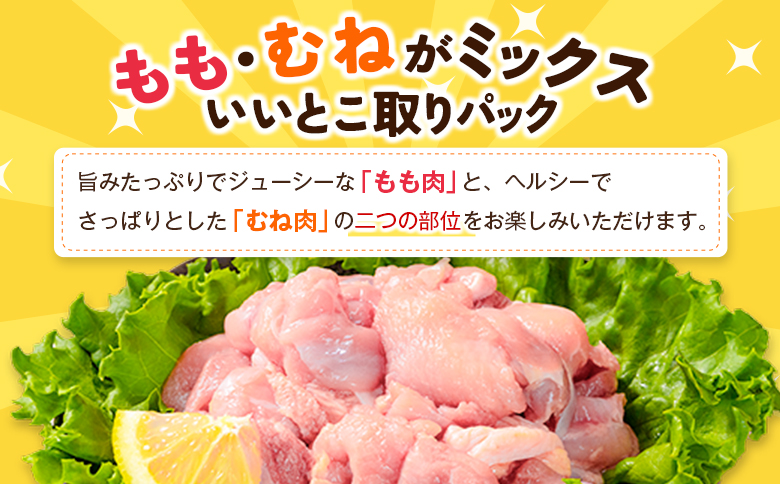 《訳あり》鶏肉 こま切れ もも むね ミックス 国産 計4.8kg 小分け 冷凍 九州 食品 便利 肉 鶏 カット済み 鶏もも 鶏むね おかず お弁当 送料無料