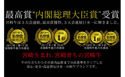 ＜宮崎牛ロースステーキ100g×2枚＞3か月以内に順次出荷