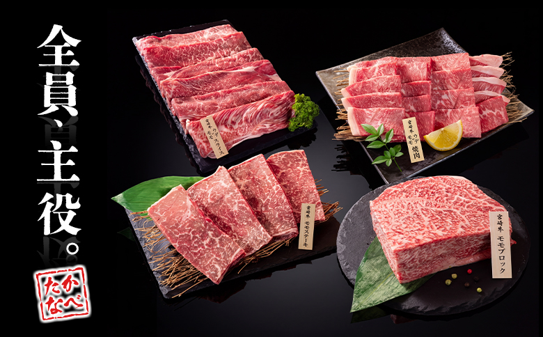 宮崎 牛 定期便 焼肉 ステーキ 肉 牛肉 赤身 もも ウデ 人気 ギフト 国産 おすすめ プレゼント 特産品 高級 贅沢 グルメ 送料無料
