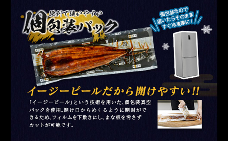 ［2026年1月お届け］うなぎ 鰻楽 国産 蒲焼 3尾 人気 無頭 計480g以上 贈答品 ギフト【C444-2601】