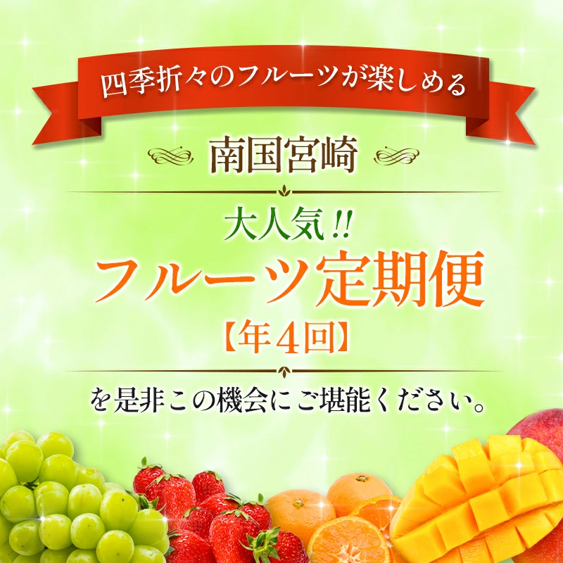 【ふるさと納税】南国宮崎 大人気フルーツ定期便（年4回）【E150】