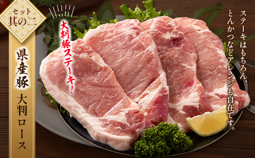 宮崎牛 × 宮崎県産豚 ステーキ食べ比べ 合計2.4kgセット［宮崎牛モモステーキ 800g ＆ 県産豚大判ロース 1.6kg］小分け 冷凍 バラエティ 個包装 ※ご入金月の翌月中に出荷【D155】