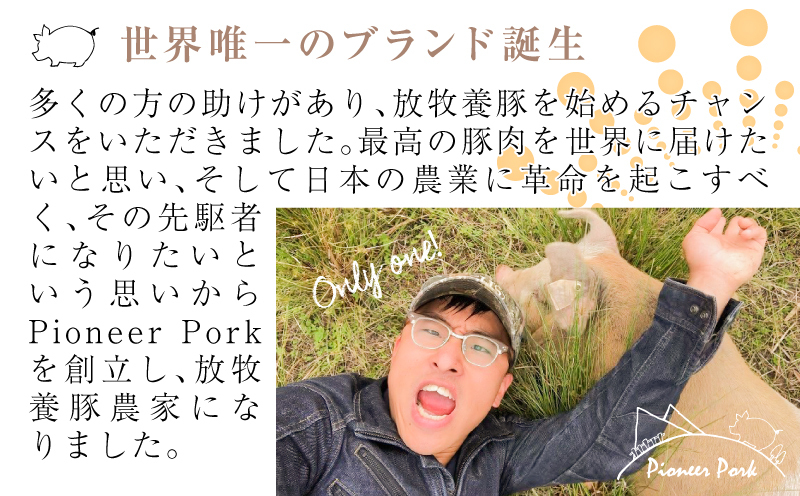 ≪放牧和豚≫　ロースブロック 500g×4  【合計2kg】K26_0037