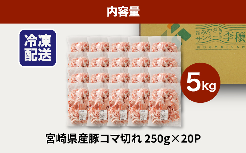 ★スピード発送!!７日〜10日営業日以内に発送★宮崎県産豚こま切れバラ凍結 小分け5kg K16_0137