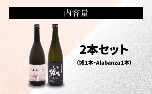 【7日以内に発送！】【プレゼント・ギフト】令和6年産 木城町・毛呂山町 新しき村友情都市コラボ 日本酒２種２本セット（城１本・Alabanza１本） K21_0042