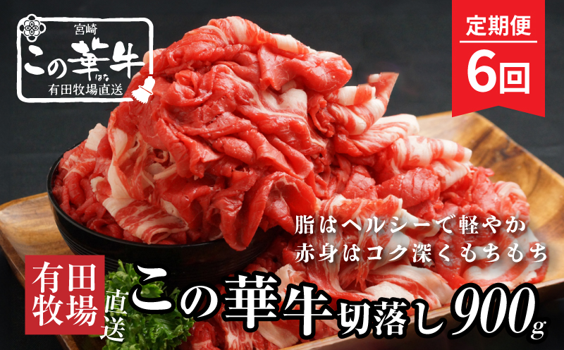 有田牧場直送この華牛切り落とし900g  ６ヶ月定期便　K20_T002_1