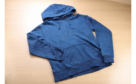 ＜じゅうじ染め・藍染めパーカー＞ K17_0005_2