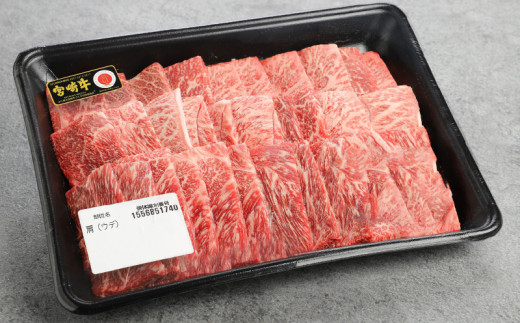 宮崎牛 肩（ウデ） 焼肉500ｇ   K18_0017_7