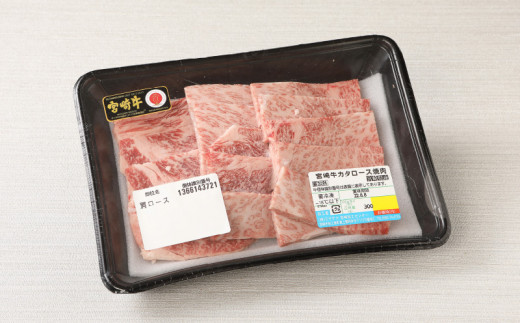 宮崎牛肩ロース焼肉300ｇ 宮崎県産和牛小間切れ100ｇ K18_0029_4