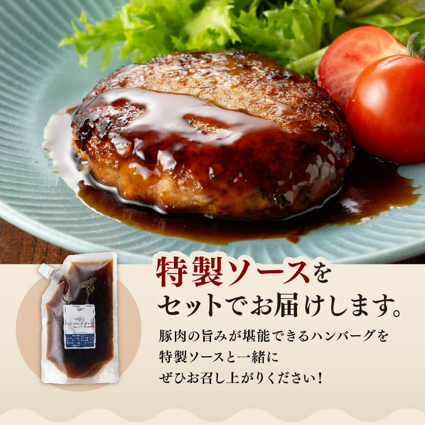 【令和8年4月発送】さんきょうみらい豚 ”ふんわりやわらか” ハンバーグセット(90g×11P、ソース200g付) 【 豚肉 国産 肉 豚 おかず 惣菜 ハンバーグ 】