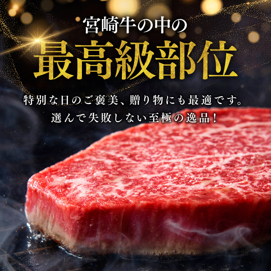 ※令和8年9月発送※宮崎牛ヒレステーキ2枚240g 【 肉 牛肉 宮崎牛 黒毛和牛 ヒレ ステーキ ミヤチク 】