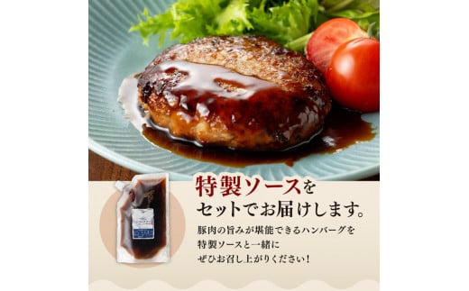 【令和8年3月発送】さんきょうみらい豚 ”ふんわりやわらか” ハンバーグセット(90g×11P、ソース200g付) 【 豚肉 国産 肉 豚 おかず 惣菜 ハンバーグ 】