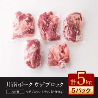 川南ポーク ウデ ブロック 5kg【国産 九州産 宮崎県産 肉 豚肉 うで肉 ブロック たっぷり 大容量】
