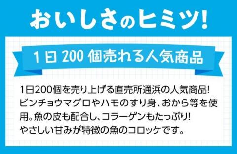 川南漁港『通浜直売所』びんちゃんコロッケ 【 人気商品 惣菜 ビンチョウマグロ ハモ ヘルシー 揚げるだけ 】