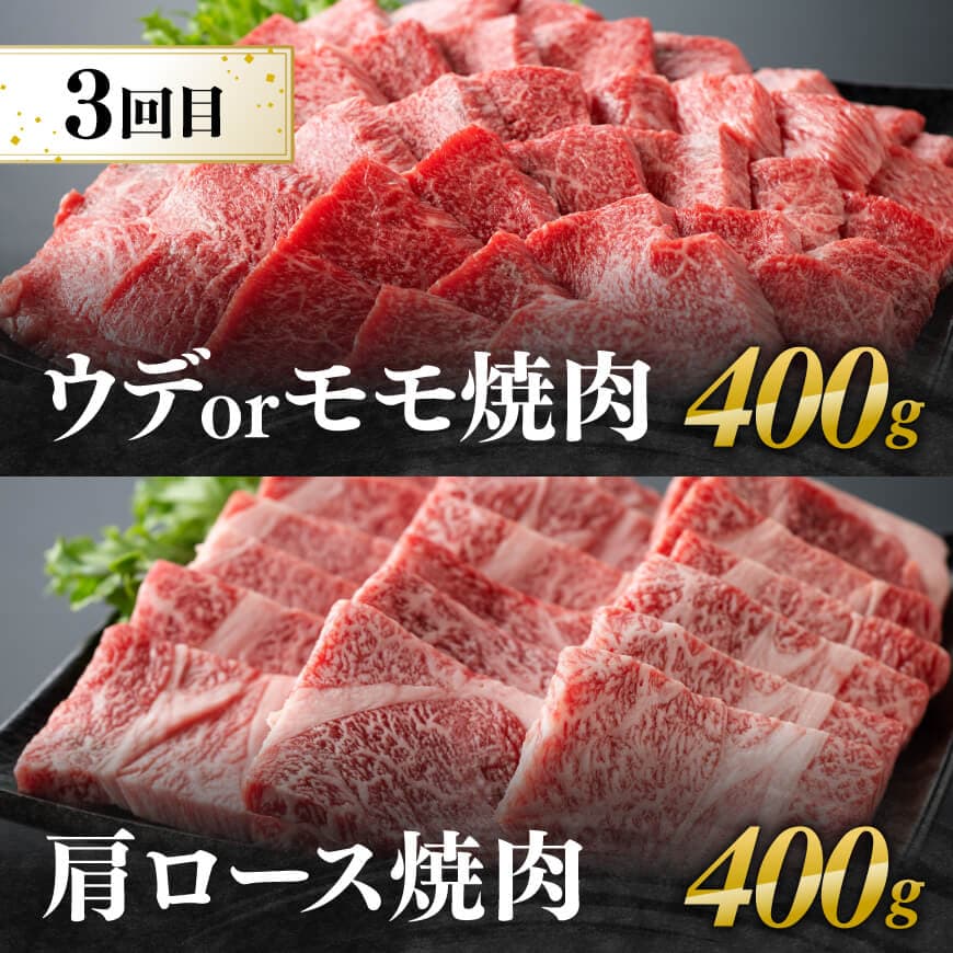 【5ヶ月定期便】厳選焼肉定期便【肉 牛肉 国産 宮崎県産 宮崎牛 焼肉 BBQ モモ ウデ 肩ロース 】