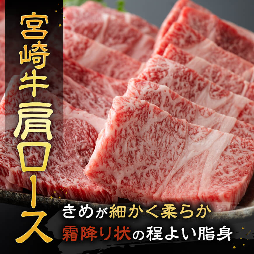 宮崎牛霜降り焼肉 700g (350g×2) 【肉 牛肉 国産 宮崎県産 宮崎牛 黒毛和牛 和牛 焼肉 BBQ 4等級  A4ランク 肩ロース  E11122】