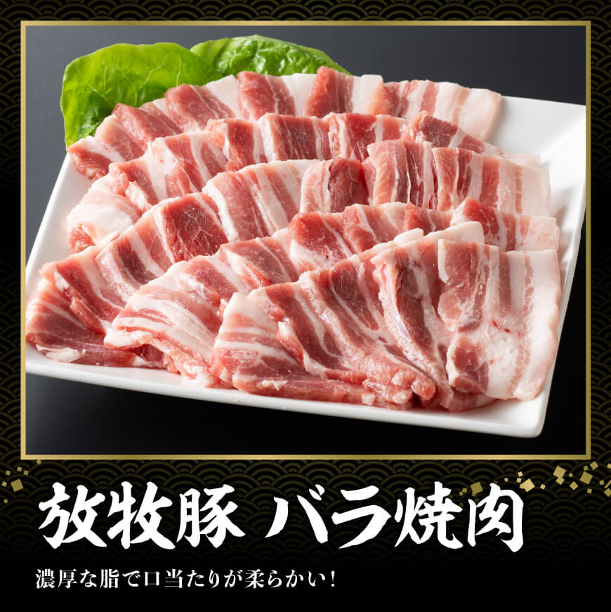 宮崎県産 放牧豚 「 ロースしゃぶ ＆ バラ焼肉 」 1.5kg 【 豚肉 豚 肉 国産 宮崎県産 焼しゃぶ すきしゃぶ 】