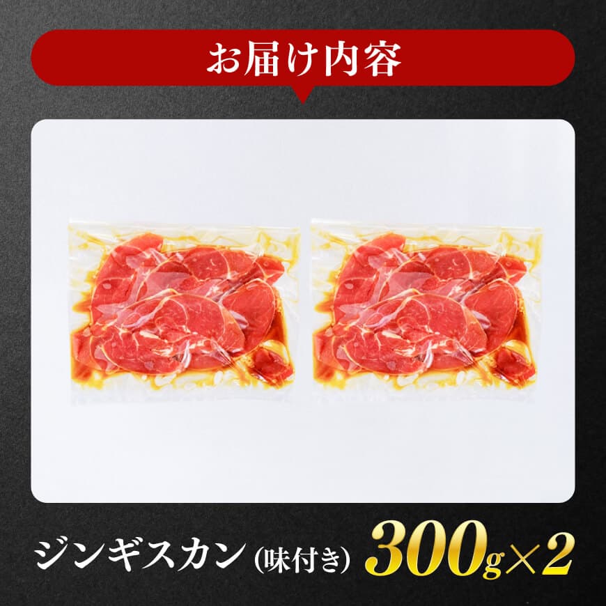 宮崎県産羊肉　寿ジンギスカン600g（300g×2） 【 肉 羊肉 国産 九州産 川南町産 ジンギスカン 羊 ひつじ 味付き 】